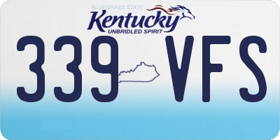 KY license plate 339VFS