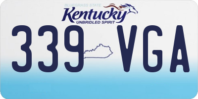 KY license plate 339VGA