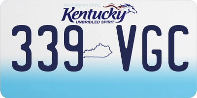 KY license plate 339VGC