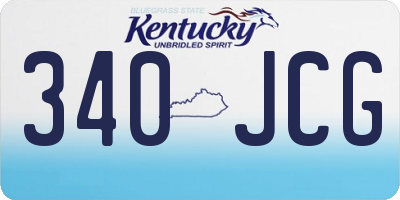 KY license plate 340JCG