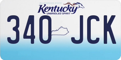 KY license plate 340JCK