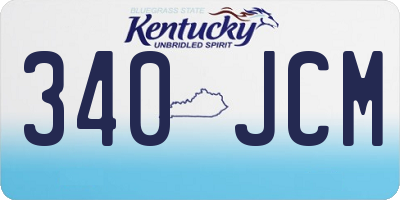 KY license plate 340JCM