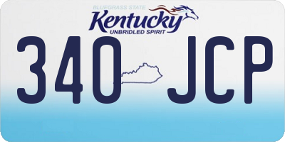 KY license plate 340JCP