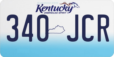 KY license plate 340JCR