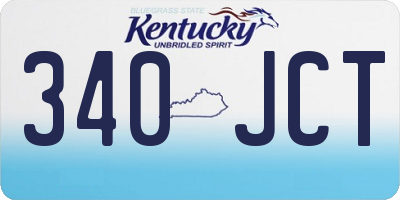 KY license plate 340JCT