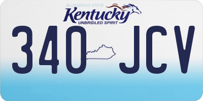 KY license plate 340JCV