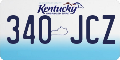 KY license plate 340JCZ