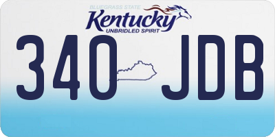 KY license plate 340JDB