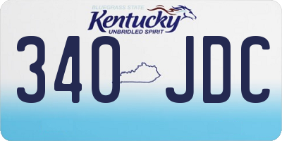 KY license plate 340JDC