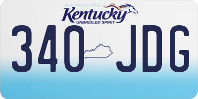 KY license plate 340JDG
