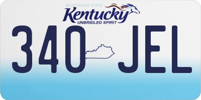 KY license plate 340JEL