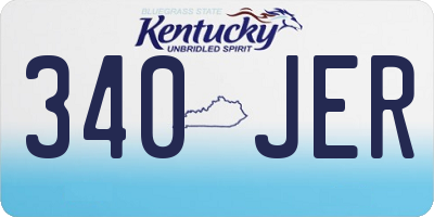 KY license plate 340JER