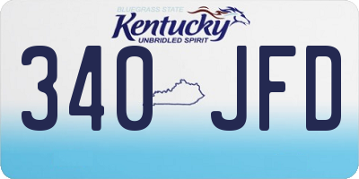 KY license plate 340JFD