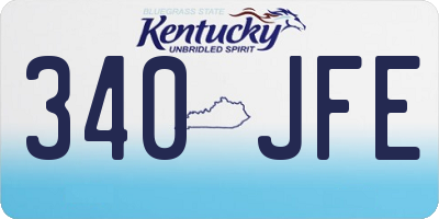KY license plate 340JFE