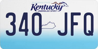 KY license plate 340JFQ