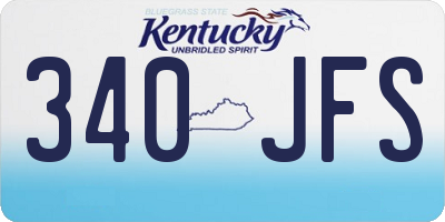 KY license plate 340JFS