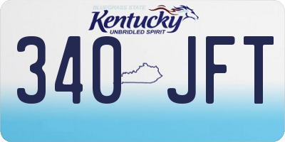 KY license plate 340JFT