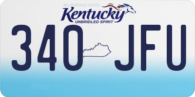 KY license plate 340JFU