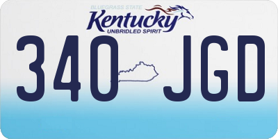 KY license plate 340JGD