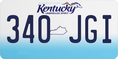 KY license plate 340JGI