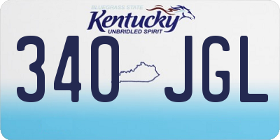 KY license plate 340JGL