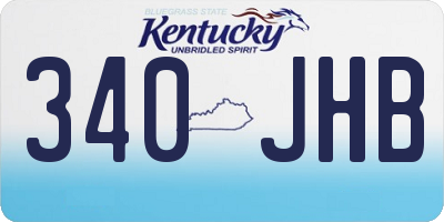 KY license plate 340JHB