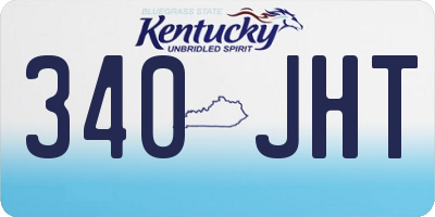 KY license plate 340JHT