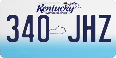KY license plate 340JHZ