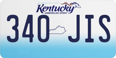 KY license plate 340JIS