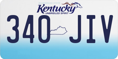 KY license plate 340JIV