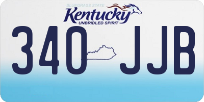 KY license plate 340JJB