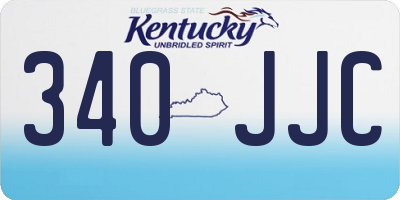 KY license plate 340JJC