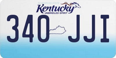 KY license plate 340JJI