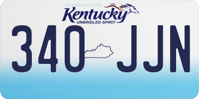 KY license plate 340JJN