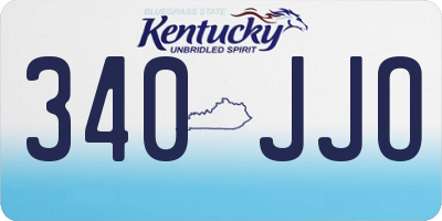 KY license plate 340JJO