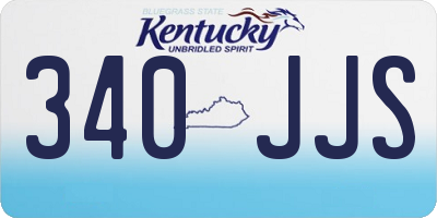 KY license plate 340JJS