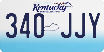 KY license plate 340JJY