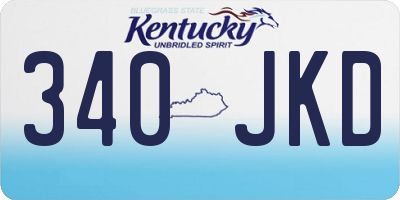 KY license plate 340JKD