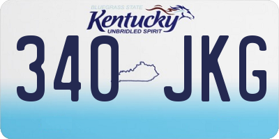 KY license plate 340JKG