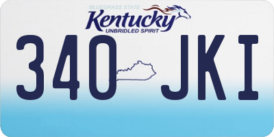 KY license plate 340JKI