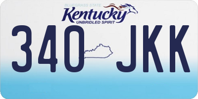 KY license plate 340JKK