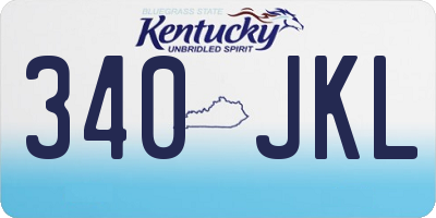 KY license plate 340JKL