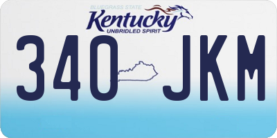 KY license plate 340JKM