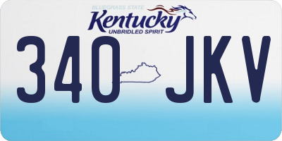 KY license plate 340JKV