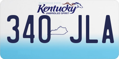 KY license plate 340JLA