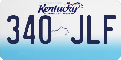 KY license plate 340JLF