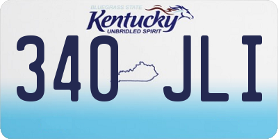 KY license plate 340JLI