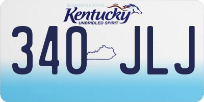 KY license plate 340JLJ