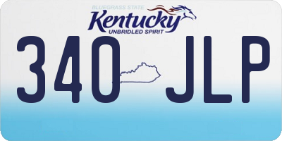 KY license plate 340JLP