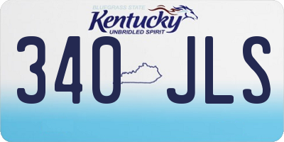 KY license plate 340JLS